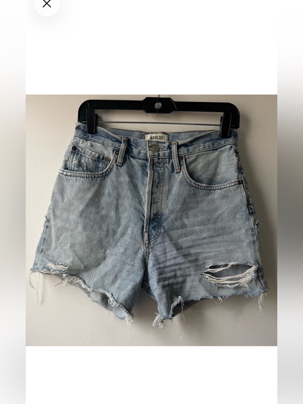 AGOLDE Women's Blue Denim Shorts